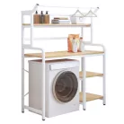 Polcállvány mosógép fölé, tölgy natural/fehér, DARBY