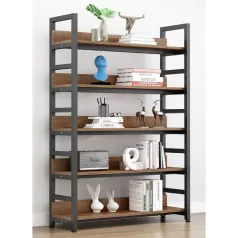 Polcállvány, sötét tölgy/fekete, JANEL TYP 1