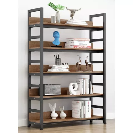 Polcállvány, sötét tölgy/fekete, JANEL TYP 1