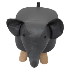 Elefánt alakú zsámoly, szürke/természetes, BALBO