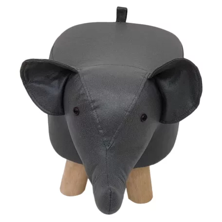 Elefánt alakú zsámoly, szürke/természetes, BALBO