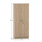 Szekrény zárral, tölgy sonoma, BETTY 2 BE02-003-z0