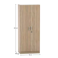 Szekrény zárral, tölgy sonoma, BETTY 2 BE02-003-z0