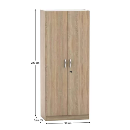 Szekrény zárral, tölgy sonoma, BETTY 2 BE02-003-z0