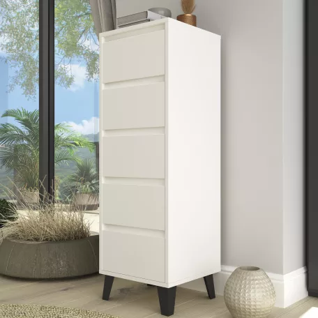 Komód, fehér, BOGAN 5S40