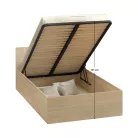 Ágy fém ráccsal és tárolóhellyel, 120x200, sonoma tölgy, DOLI