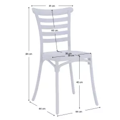 Rakásolható szék, fehér, SAVITO