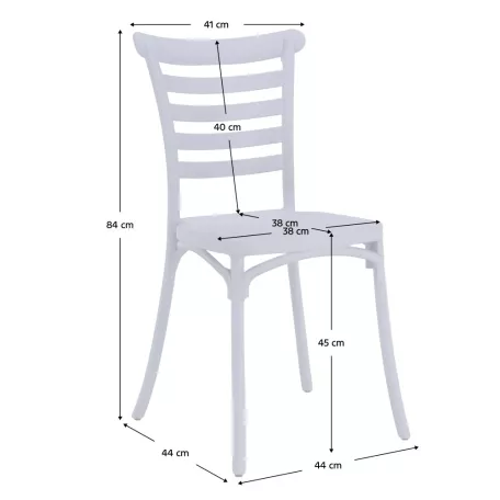 Rakásolható szék, fehér, SAVITO