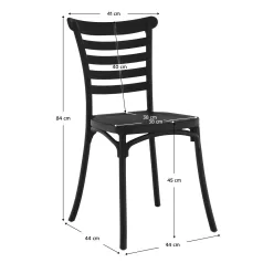 Rakásolható szék, fekete, SAVITO