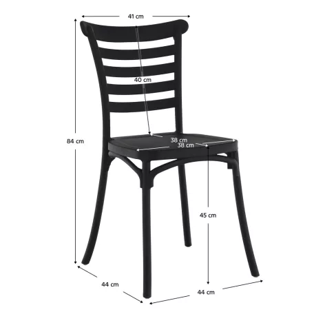 Rakásolható szék, fekete, SAVITO