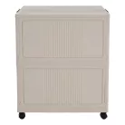 Összecsukható szekrény, fehér/barna, műanyag, POSA TYP 1