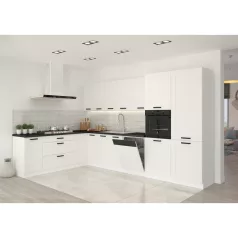 Magas szekrény, polcos, fehér, LULA 60 DK-210 2F