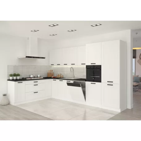 Magas szekrény, polcos, fehér, LULA 60 DK-210 2F