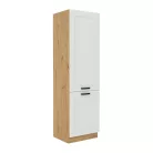 Szekrény beépített hűtőhöz, artisan tölgy/fehér, LULA 60 LO-210 2F