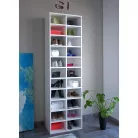 Magas polcállvány/cipőtartó, fehér, IGNO