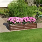 Magasított virágágy, barna, acél, NONKY TYP 6