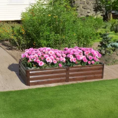 Magasított virágágy, barna, acél, NONKY TYP 6