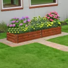 Magasított virágágy, barna, acél, NONKY TYP 7