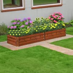 Magasított virágágy, barna, acél, NONKY TYP 7