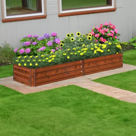 Magasított virágágy, barna, acél, NONKY TYP 7