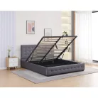 Ágy tárhellyel, 180x200, szürke, MINDY