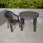 Kerti rakásolható szék, barna, ZAMA