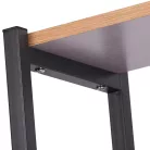 Polcállvány, fekete/rusztikus fa, LEMY