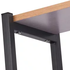 Polcállvány, fekete/rusztikus fa, LEMY