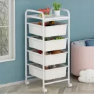 Mozgatható polcállvány, fehér, SUFIK