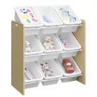 Rendszerező/játéktároló polc, természetes/fehér, BOIS