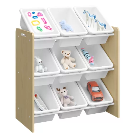 Rendszerező/játéktároló polc, természetes/fehér, BOIS