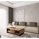 Dohányzóasztal, wotan tölgy/fekete, AMONI 1S