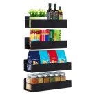 Polcok, 4 db, fekete, ZOBER TYP 2