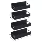 Polcok, 4 db, fekete, ZOBER TYP 2