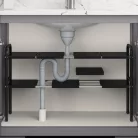 Állítható polcállvány, fekete, SOMER