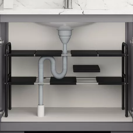 Állítható polcállvány, fekete, SOMER