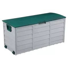 Kerti tárolódoboz, szürke/zöld, KORTEZ