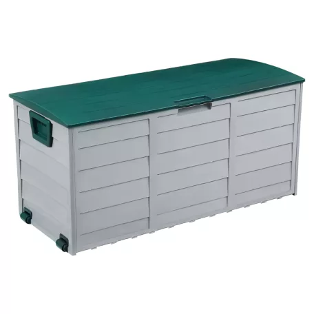 Kerti tárolódoboz, szürke/zöld, KORTEZ