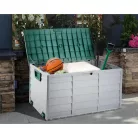 Kerti tárolódoboz, szürke/zöld, KORTEZ