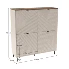 Polcos szekrény, kasmír/castello tölgy, EYCO 4D