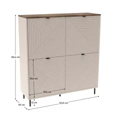 Polcos szekrény, kasmír/castello tölgy, EYCO 4D