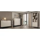 Nyitott polcos szekrény, kasmír/castello tölgy, EYCO 1D