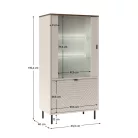 Alacsony vitrin, kasmír/castello tölgy, EYCO 1D1W