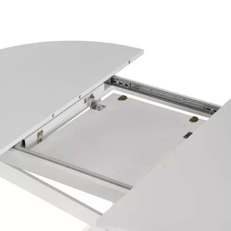 Kihúzható étkezőasztal, fehér, 100x100-140x75 cm, ABERO TYP 1