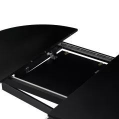   Kihúzható étkezőasztal, fekete, 100x100-140x75 cm, ABERO TYP 1
