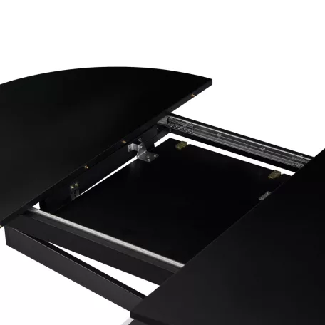 Kihúzható étkezőasztal, fekete, 100x100-140x75 cm, ABERO TYP 1