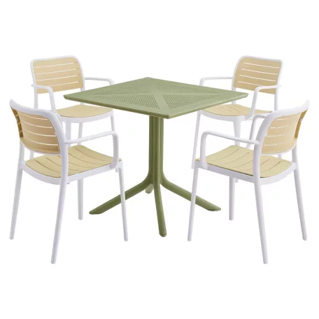 Kerti asztal, zöld, DENTON NEW