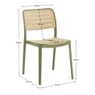 Rakásolható szék, zöld/bézs, KARDOS TYP 1