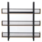 3 polcos polcállvány, tölgy/fekete, KILIS NEW TYP 1