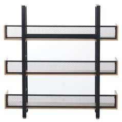 3 polcos polcállvány, tölgy/fekete, KILIS NEW TYP 1